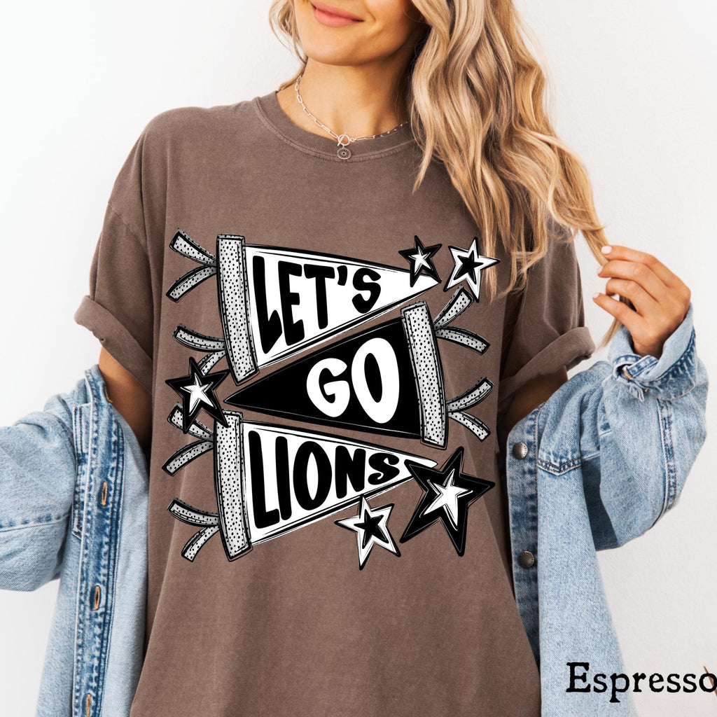 Comfort Colors© Custom School Mascot Shirt, Personalized Pennants Flag Mascot Shirt,School Spirit Shirt, School Mascot Tee,Matching Team Tee