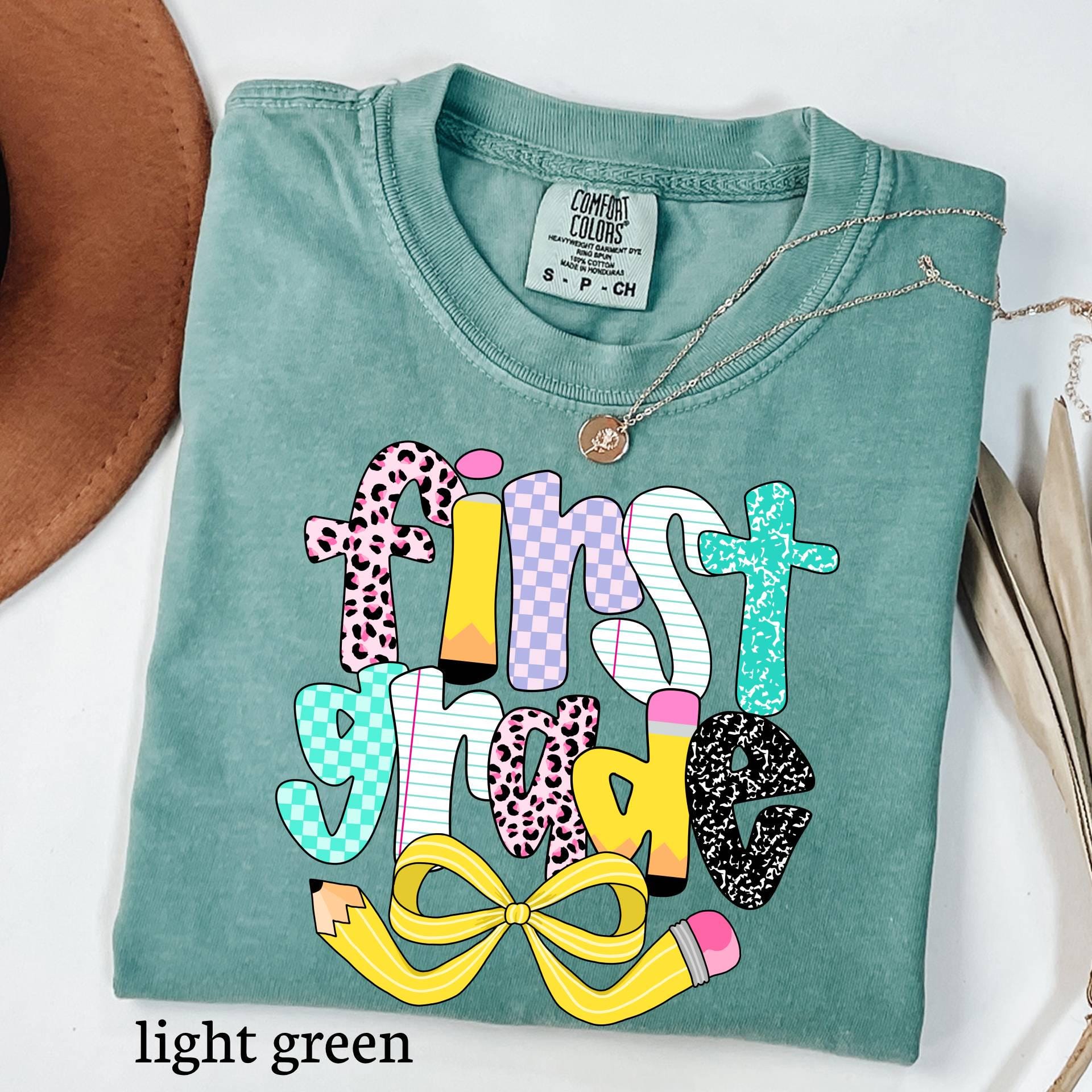 Personalized First Grade Teacher Comfort Colors Shirt