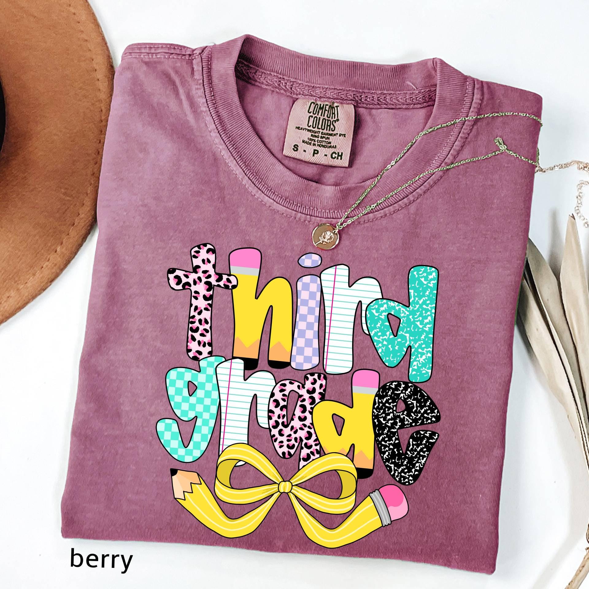 Personalized Third Grade Teacher Comfort Colors Shirt
