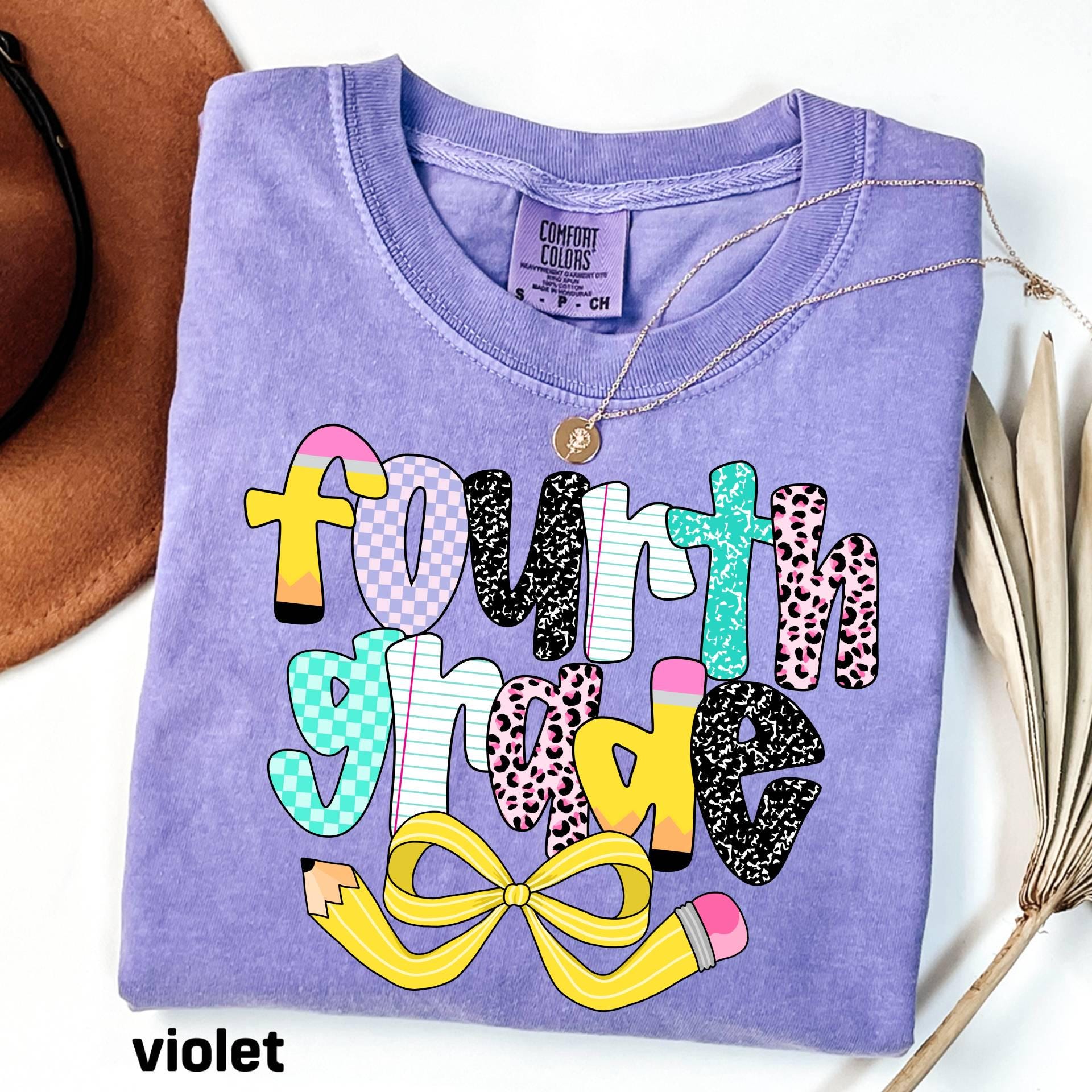 Comfort Colors© Personalized Fourth Grade Teacher Shirt, Custom 4th Grade Teacher Shirt,Fourth Grade Tee Back to School,First Day of School