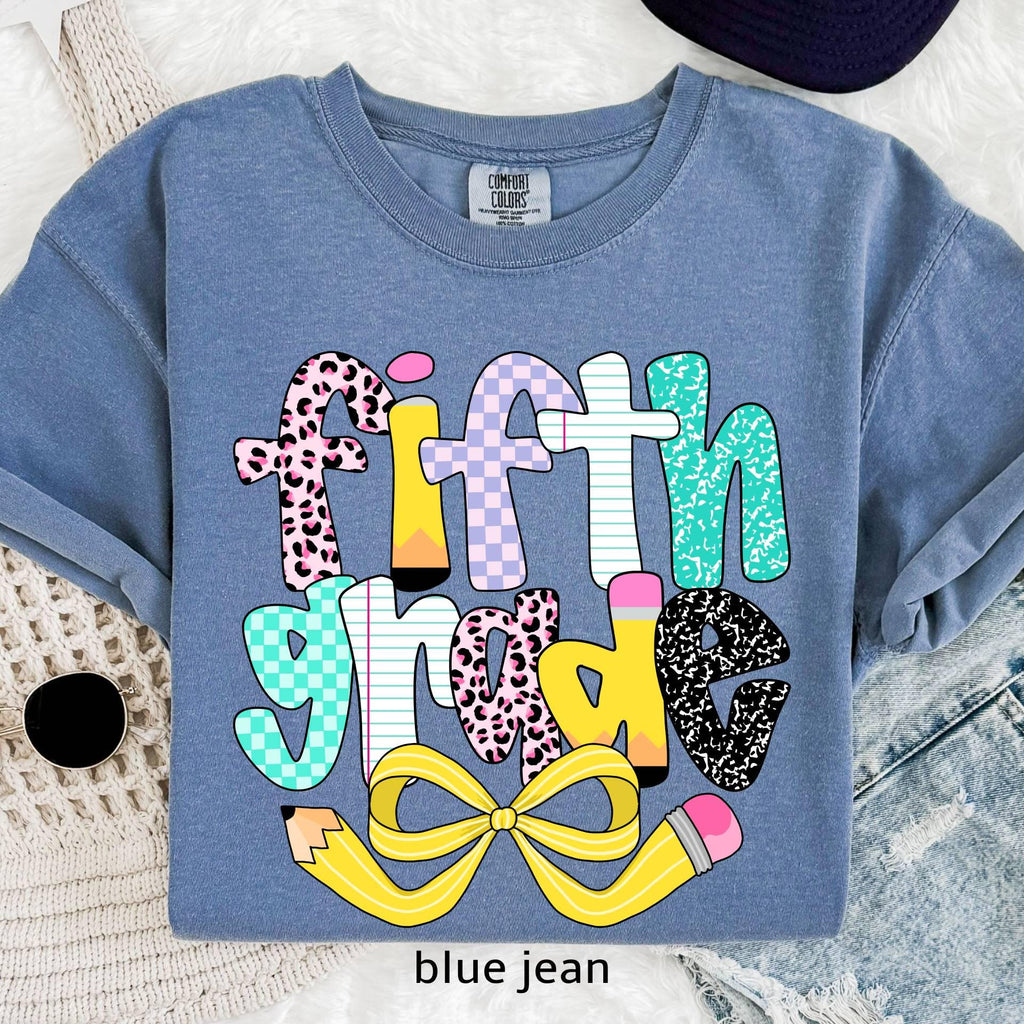 Comfort Colors Custom Fifth Grade Teacher Shirt, Back to School Tee