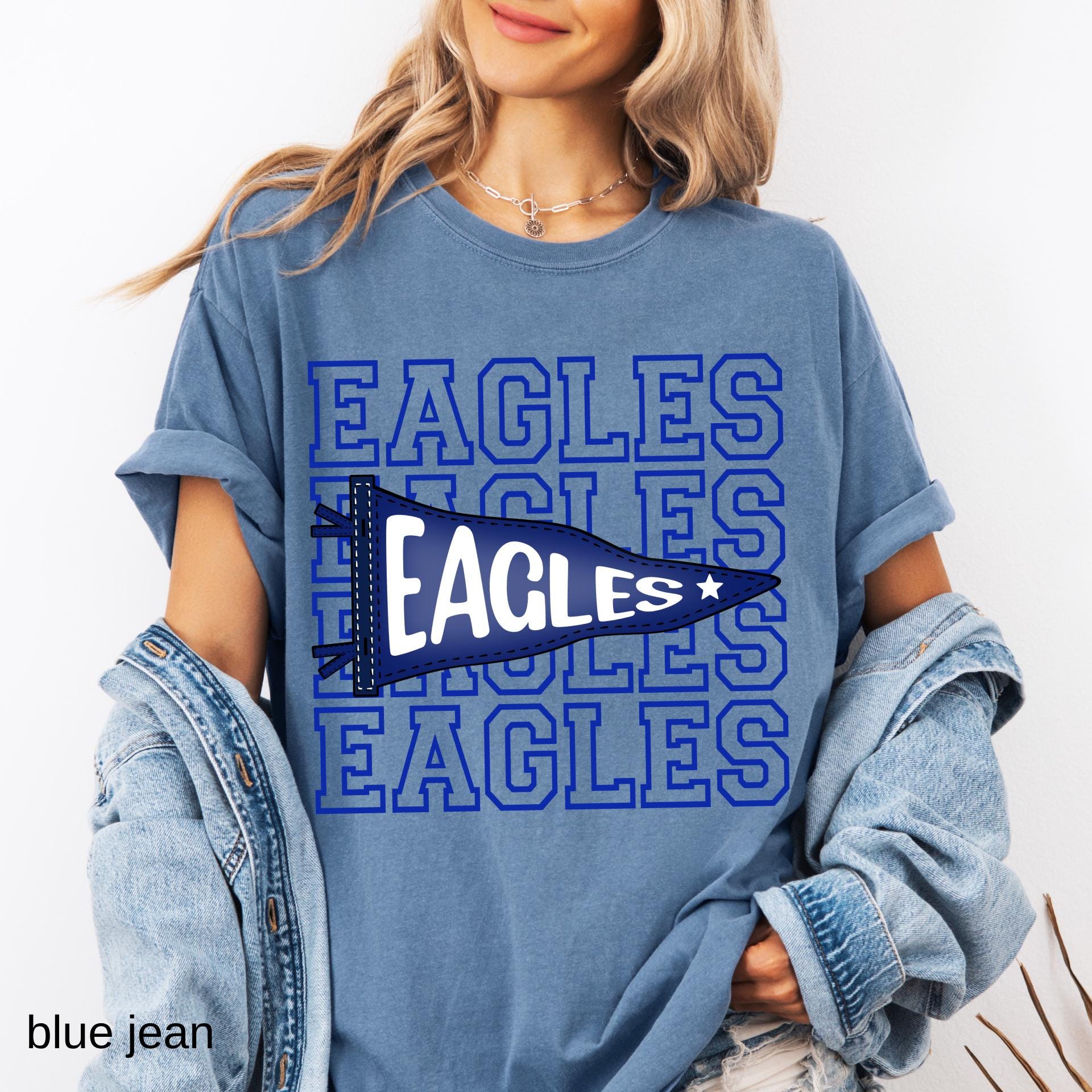 Comfort Colors© Personlaized Mascot Pennants Flag Shirt, Watercolor Pennant Mascot Shirt, School Spirit Shirt, Matching Team Cheer Mom shirt