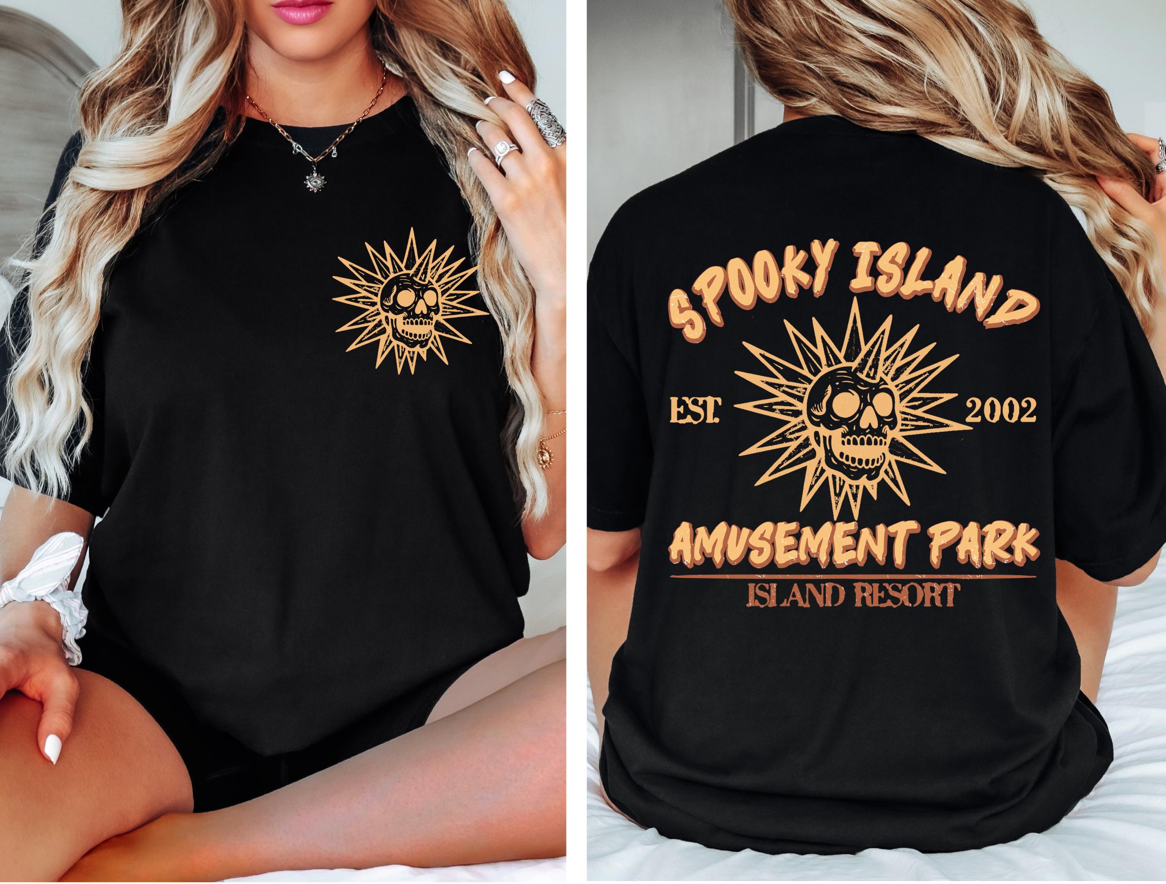 Comfort Colors© Spooky Island Shirt, Retro Summer Disco Skull Shirt, Nostalgia dark humor tee