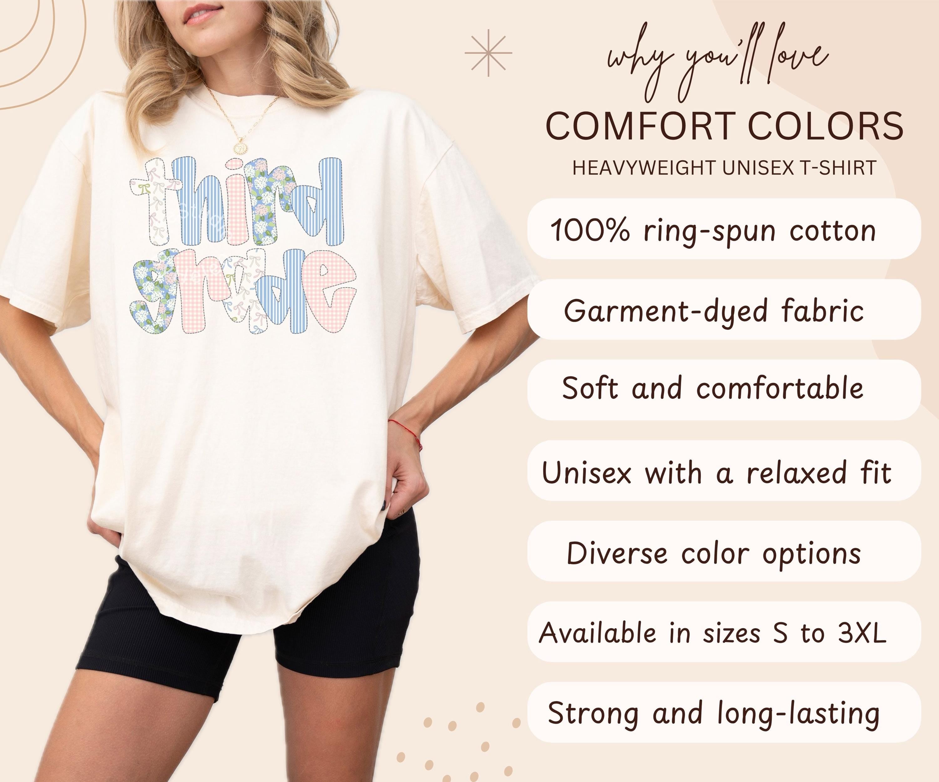 Comfort Colors® Third Grade Teacher Shirt, Back to School 3rd Grade T-shirt, Teacher Appreciation Gift, Coquette Bow Elementary School Shirt