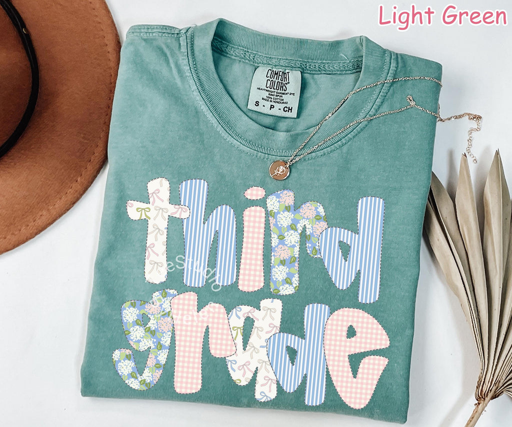 Comfort Colors® Third Grade Teacher Shirt, Back to School 3rd Grade T-shirt, Teacher Appreciation Gift, Coquette Bow Elementary School Shirt