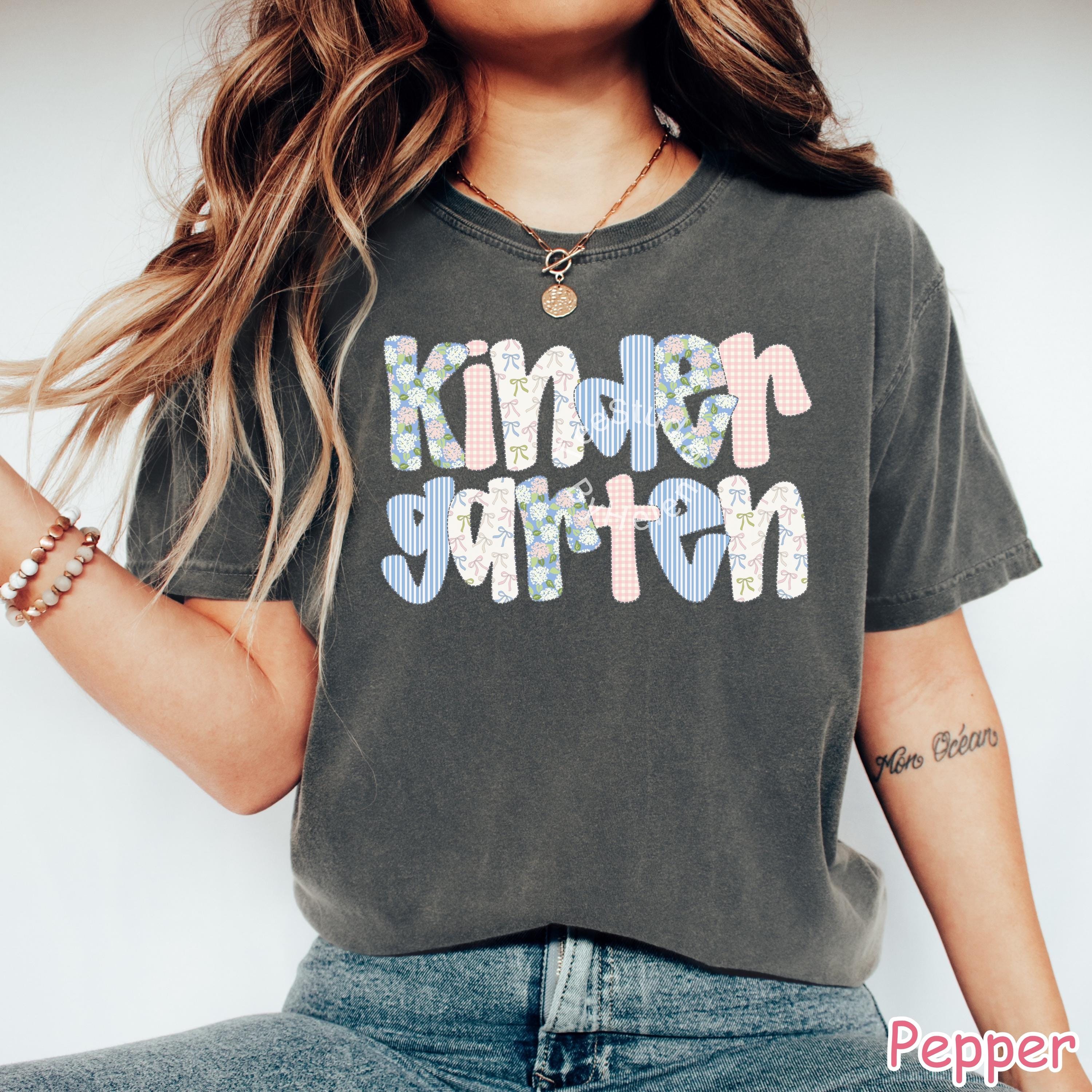 Comfort Colors® Kindergarten Teacher Shirt, Back to School Shirt, Kinder Crew, Kinder Garten Teacher Gift, Pre-K Teacher, Kindergarten Shirt