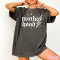 Comfort Colors® Retro Checkered Motherhood Shirt, Cute Mother Hood Shirt, Trendy Mama Tshirt, Oversized Mom Graphic Tee, Cool Mom Club Gift