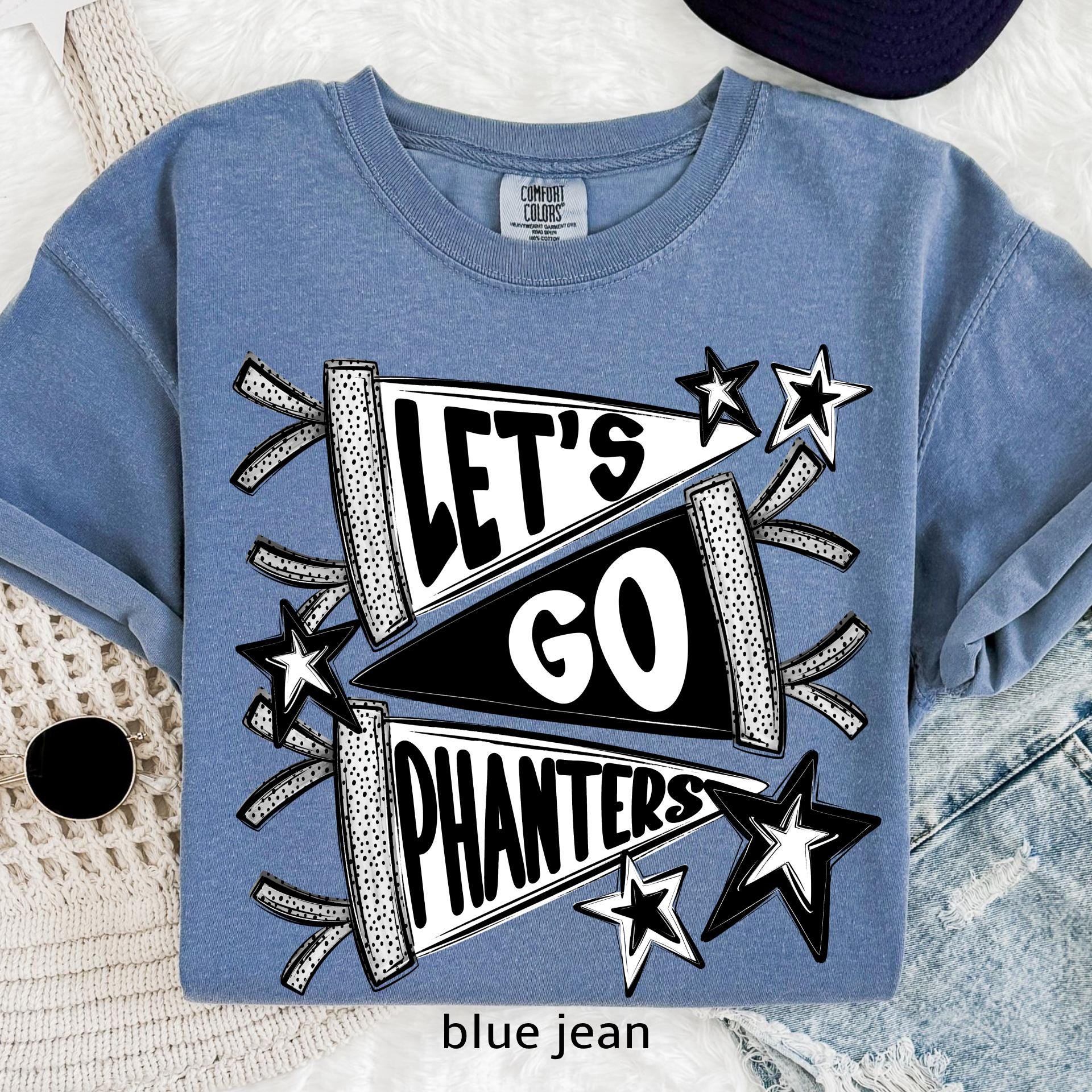 Comfort Colors© Custom School Mascot Shirt, Personalized Pennants Flag Mascot Shirt,School Spirit Shirt, School Mascot Tee,Matching Team Tee