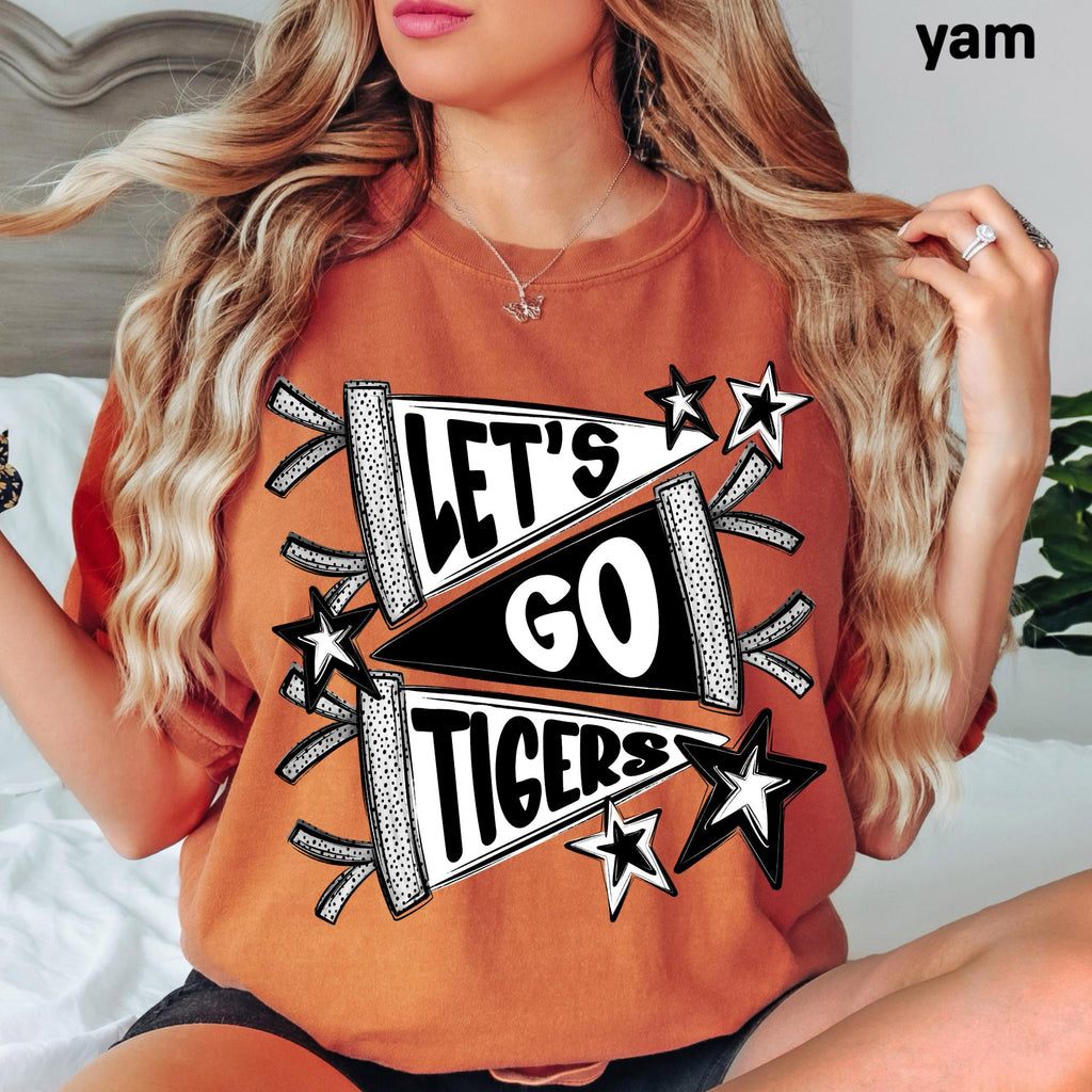 Comfort Colors© Custom School Mascot Shirt, Personalized Pennants Flag Mascot Shirt,School Spirit Shirt, School Mascot Tee,Matching Team Tee