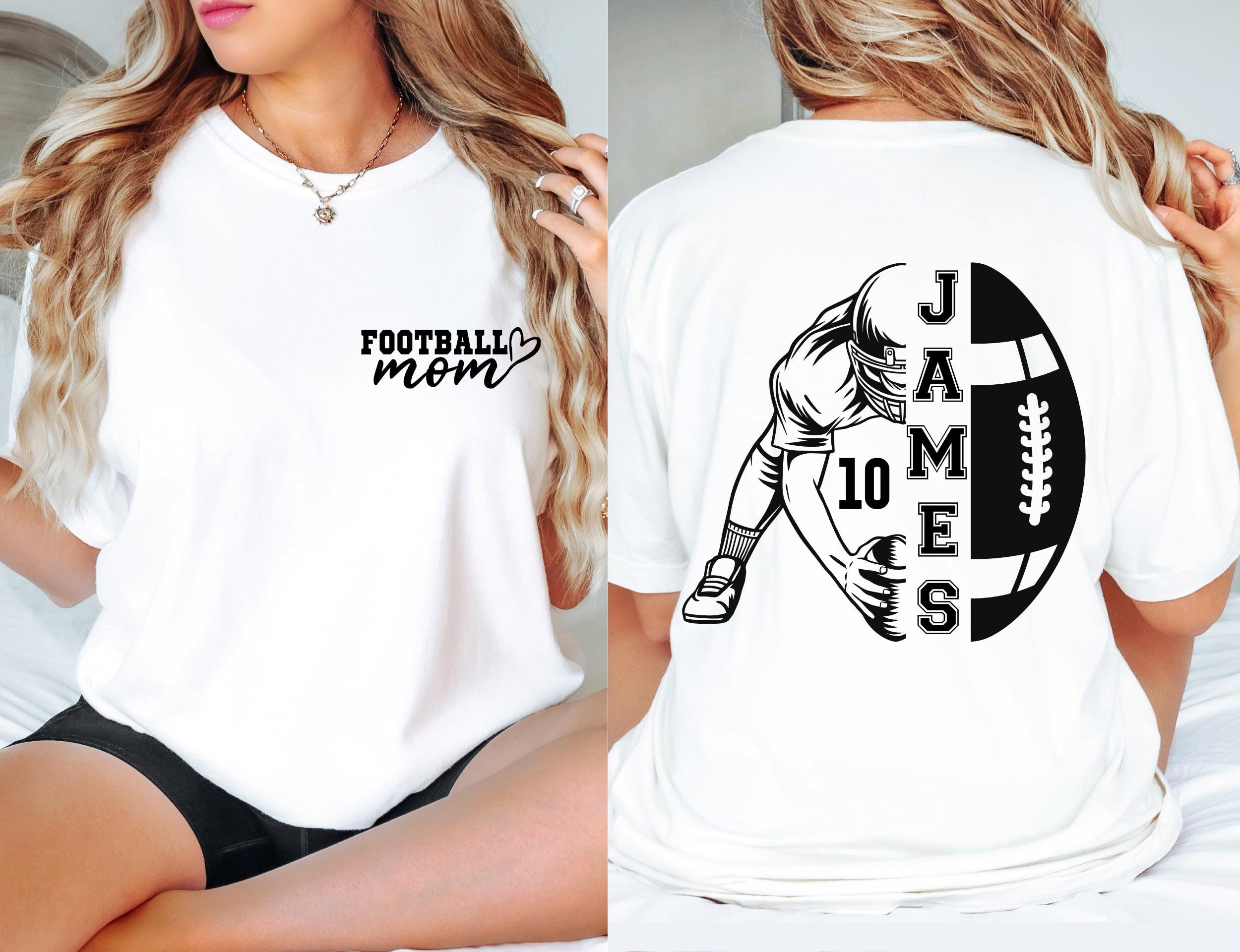 Comfort Colors© Custom Football Cheer Mom Shirt Family Gameday Mom of Both Shirt Football Cheer Gift for Mom Cheer and Football High School