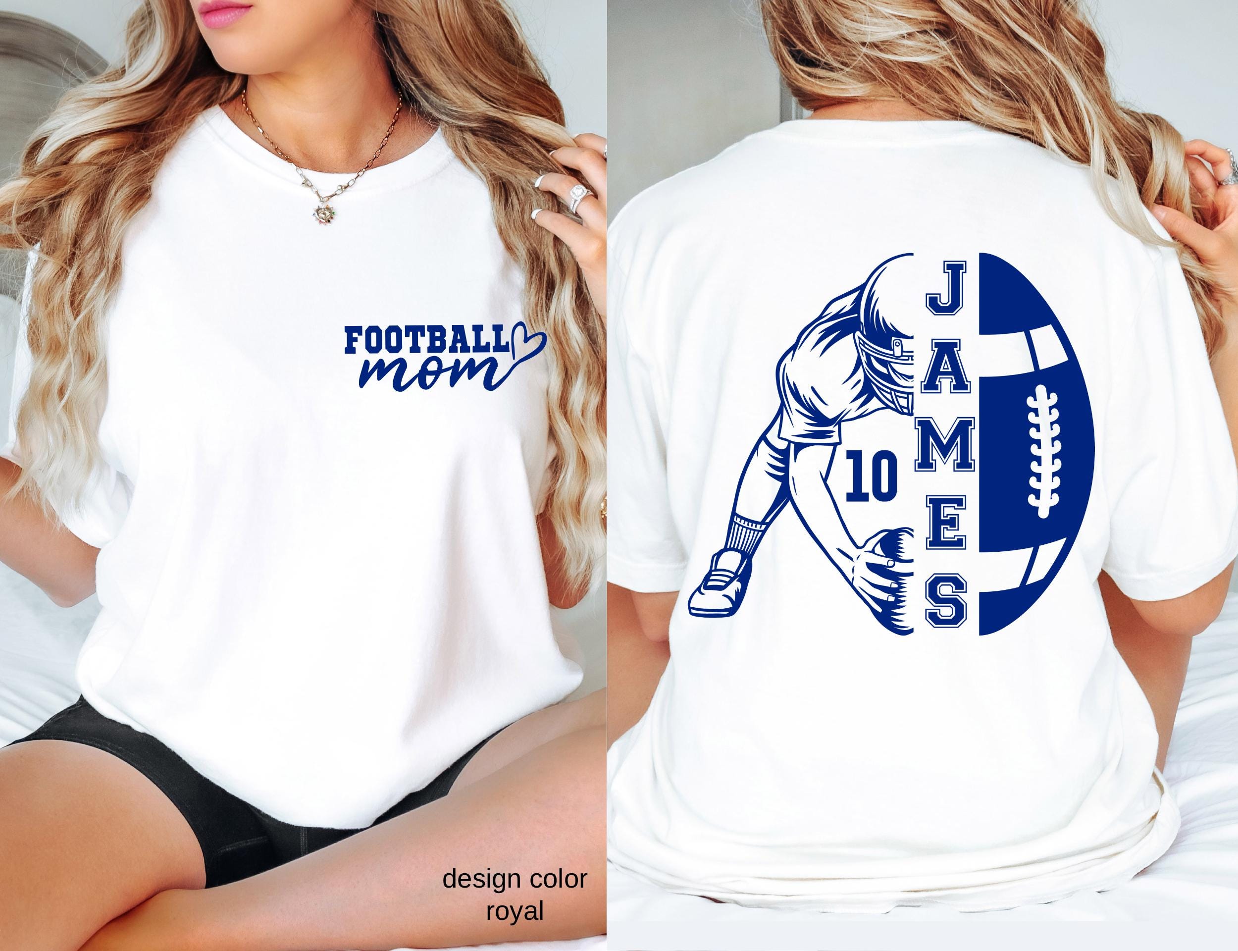 Comfort Colors© Custom Football Cheer Mom Shirt Family Gameday Mom of Both Shirt Football Cheer Gift for Mom Cheer and Football High School