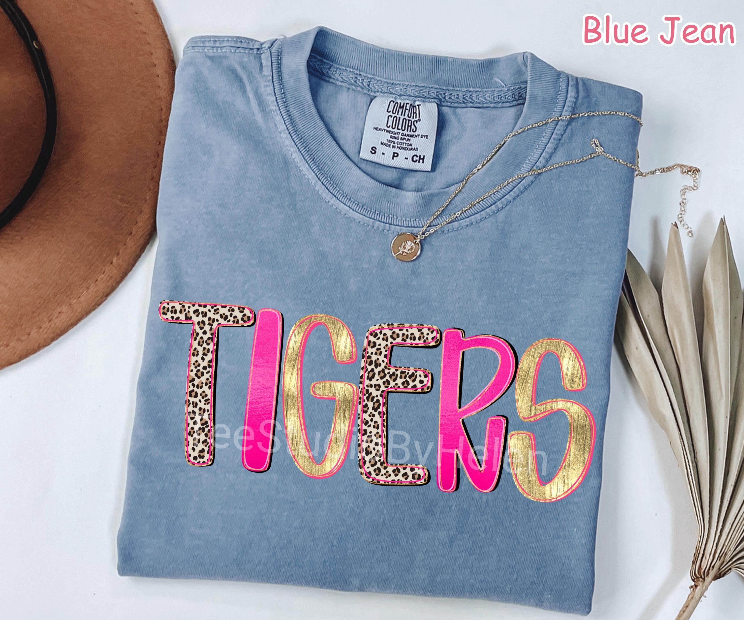 Comfort Colors® Retro Tigers Shirt, Football Game Day Shirt, School Mascot Shirt, School Spirit Shirt Tailgate Football Mom Shirt Sports Tee