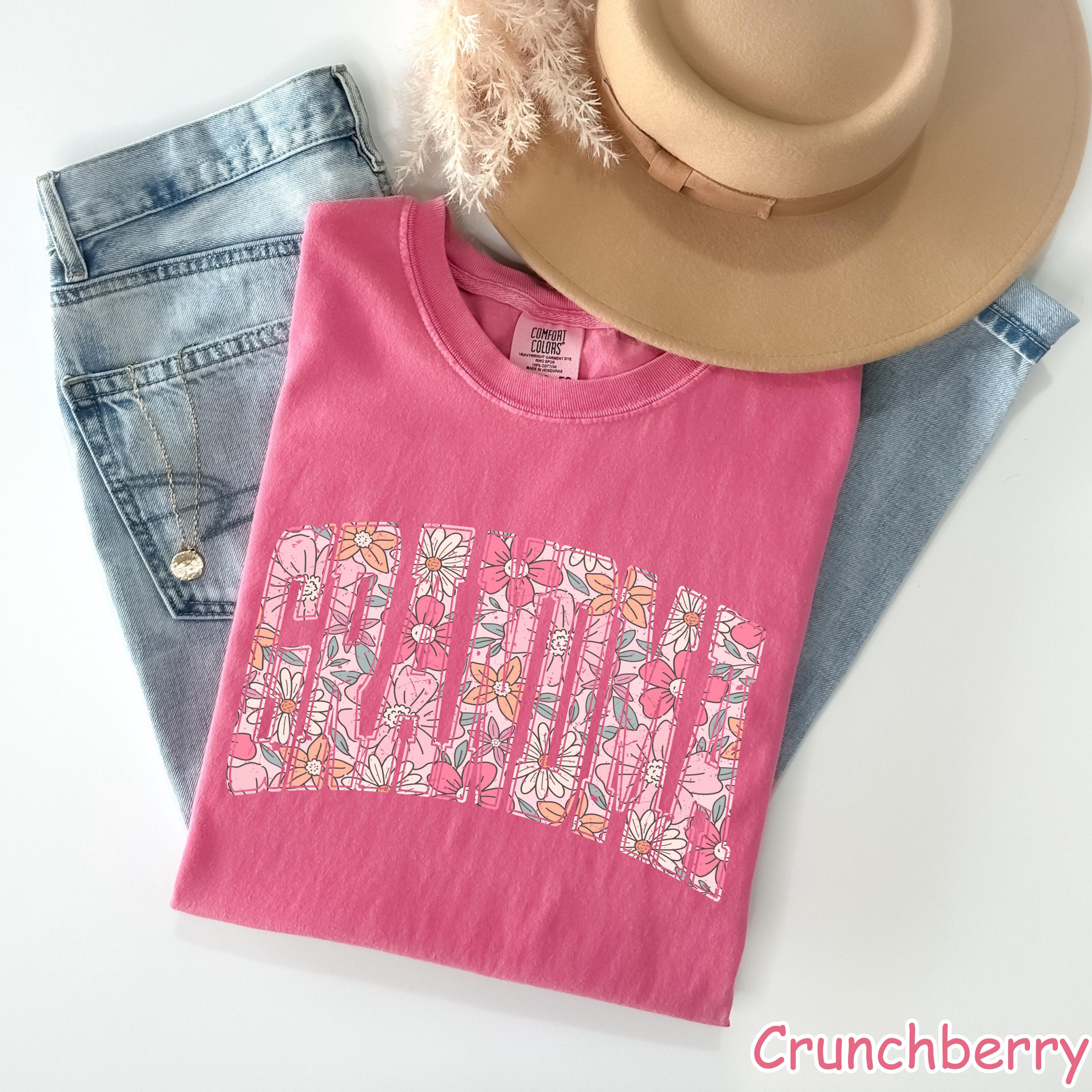 Comfort Colors® Floral Grandma Shirt, Cute Grandmother Shirt, Grandma Gift, Mothers Day Gift for Grandma, New Grandma Gift, Grandmother Gift