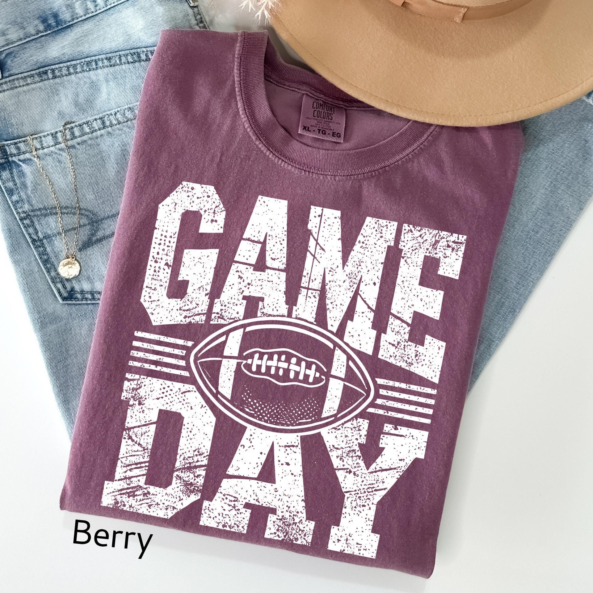 Comfort Colors Football Game Day Tee, Sports Mom Shirt