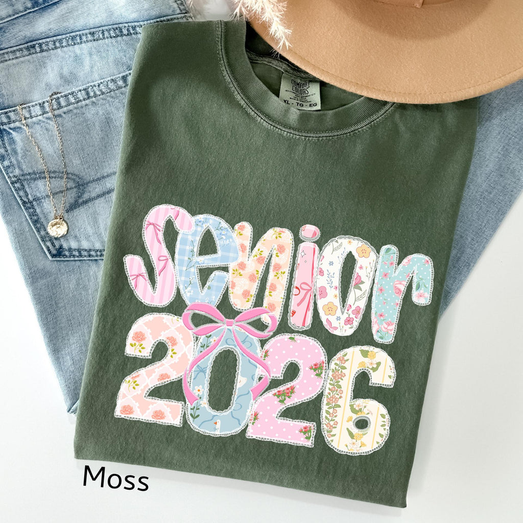 Comfort Colors Senior 2026 Shirt, Coquette Graduation Gift