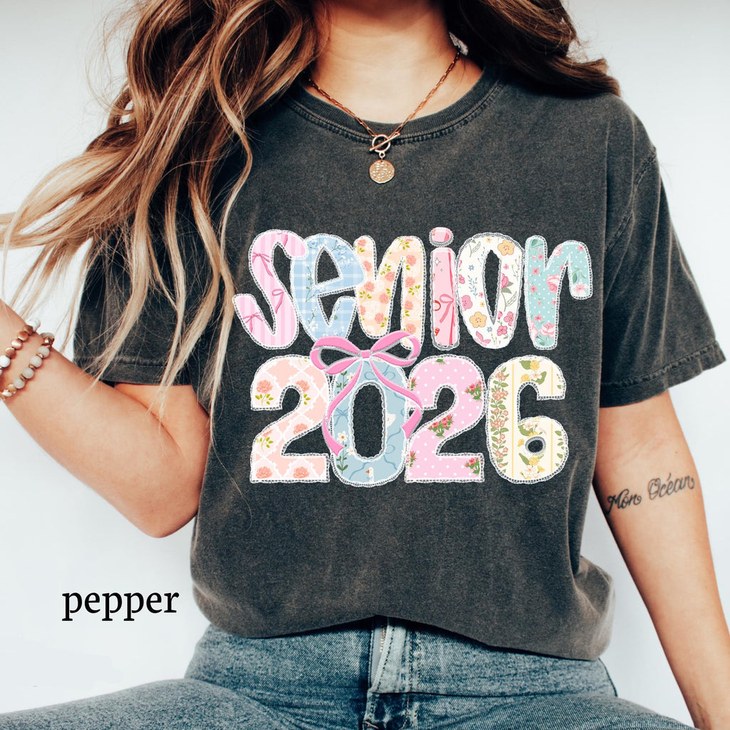 Comfort Colors Senior 2026 Shirt, Coquette Graduation Gift