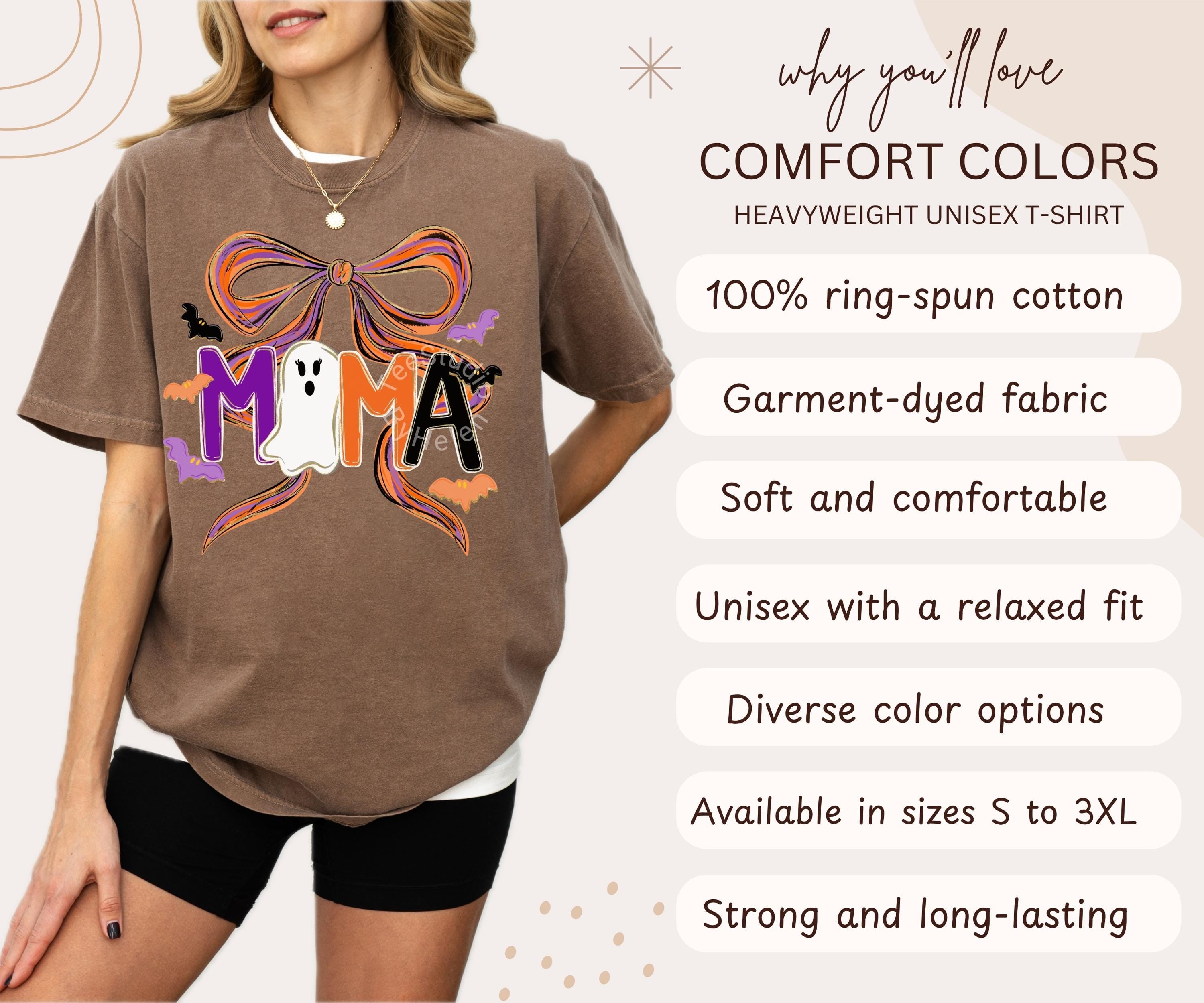 Comfort Colors® Halloween Mama Shirt, Coquette Halloween Mom Shirt, Spooky Mama Shirt, Cute Ghost Mama Shirt, Fall Mama Shirt, Gift for Mom
