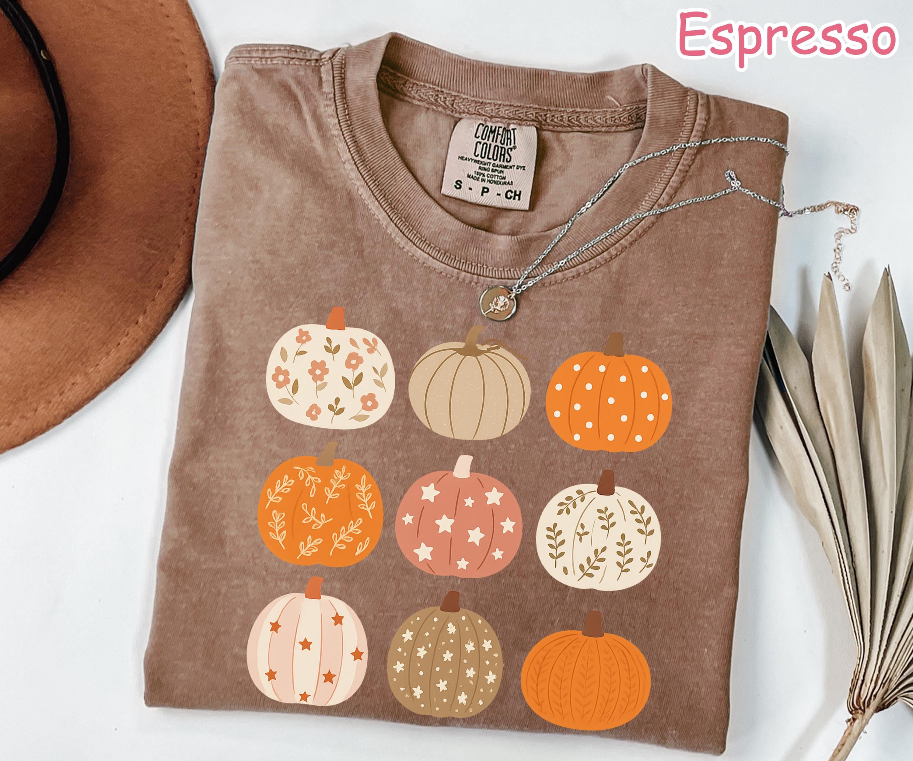 Comfort Colors® Boho Pumpkin Shirt, Fall Pumpkin T-Shirt, Autumn Pumpkins Shirt, Cute Pumpkin Season Shirt, Pumpkin Patch Shirt for Women