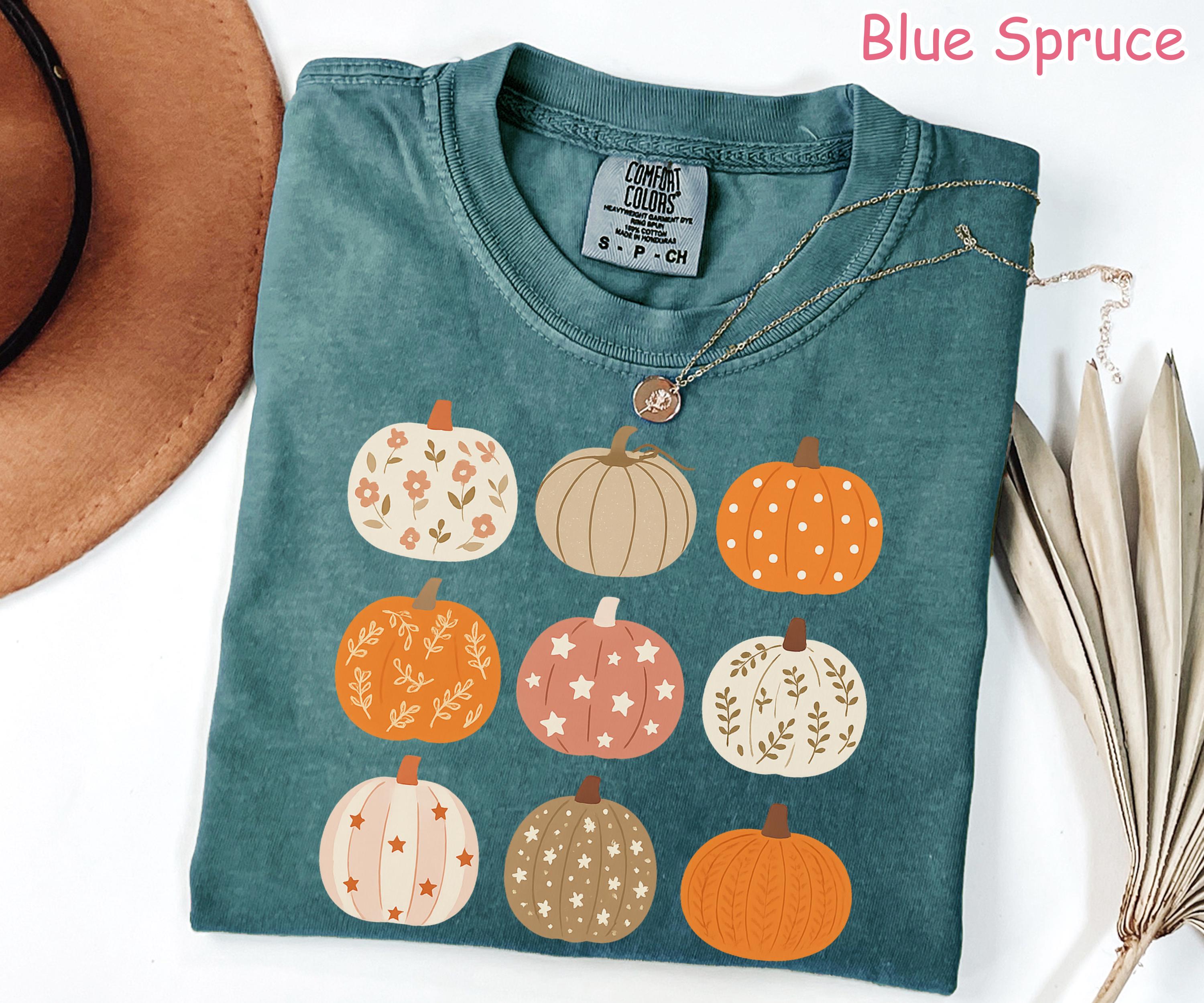 Comfort Colors® Boho Pumpkin Shirt, Fall Pumpkin T-Shirt, Autumn Pumpkins Shirt, Cute Pumpkin Season Shirt, Pumpkin Patch Shirt for Women