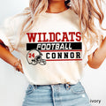 Custom Football Team Name & Number Comfort Colors Tee
