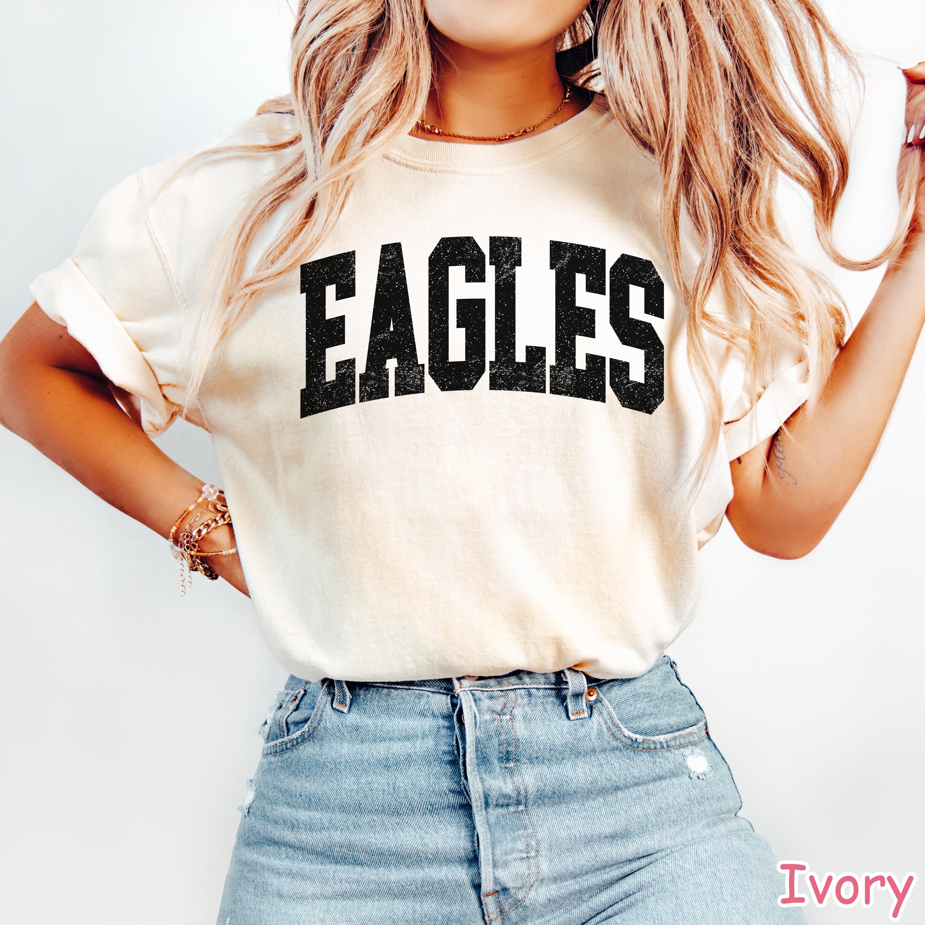 Comfort Colors® Retro Eagles Shirt, Game Day Eagles Tee, School Mascot Shirt, College Spirit Eagle Mascot Shirt, Tailgate Football Mom Shirt