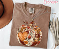 Comfort Colors Boho Pumpkin Shirt: Floral Heart, Fall Thanksgiving Tee