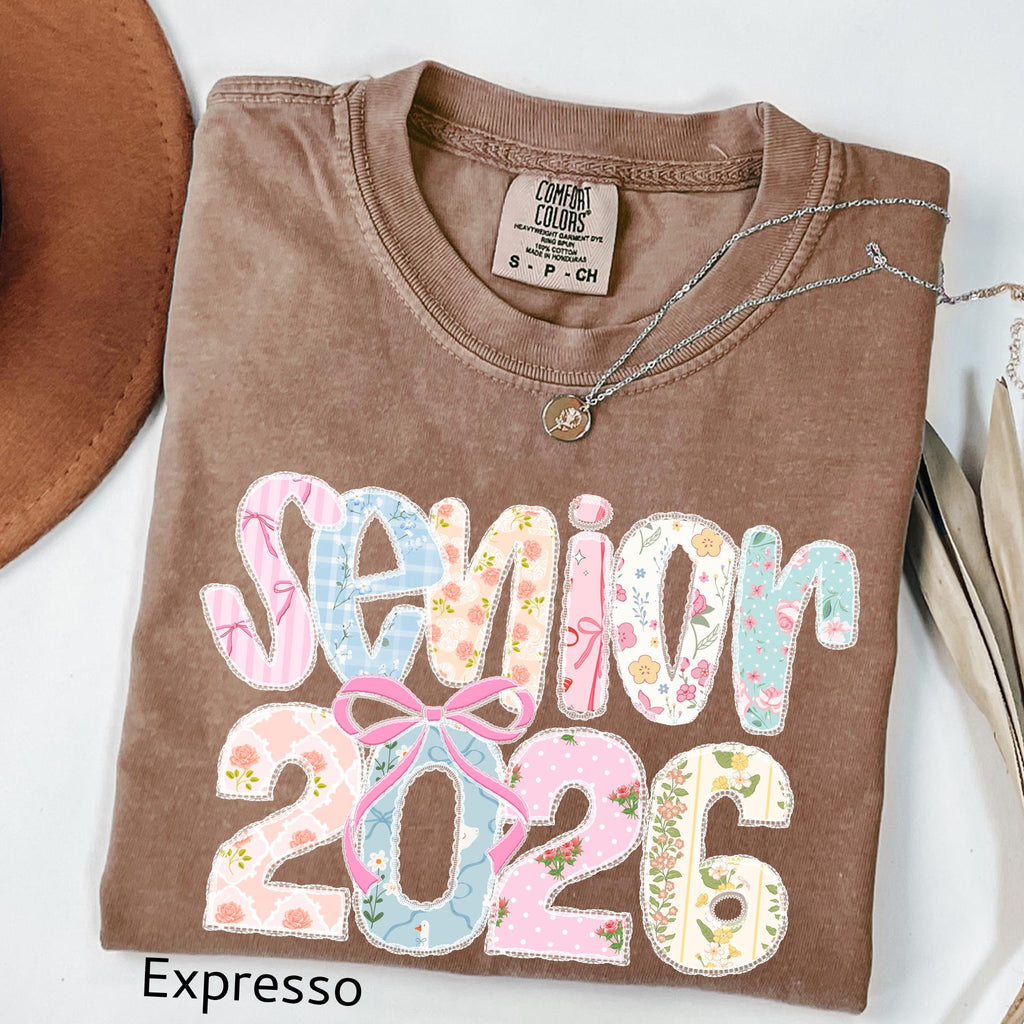 Comfort Colors Senior 2026 Shirt, Coquette Graduation Gift