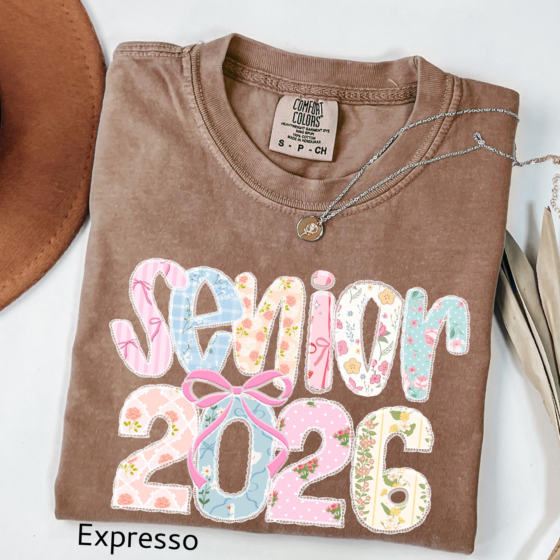 Comfort Colors Senior 2026 Shirt, Coquette Graduation Gift