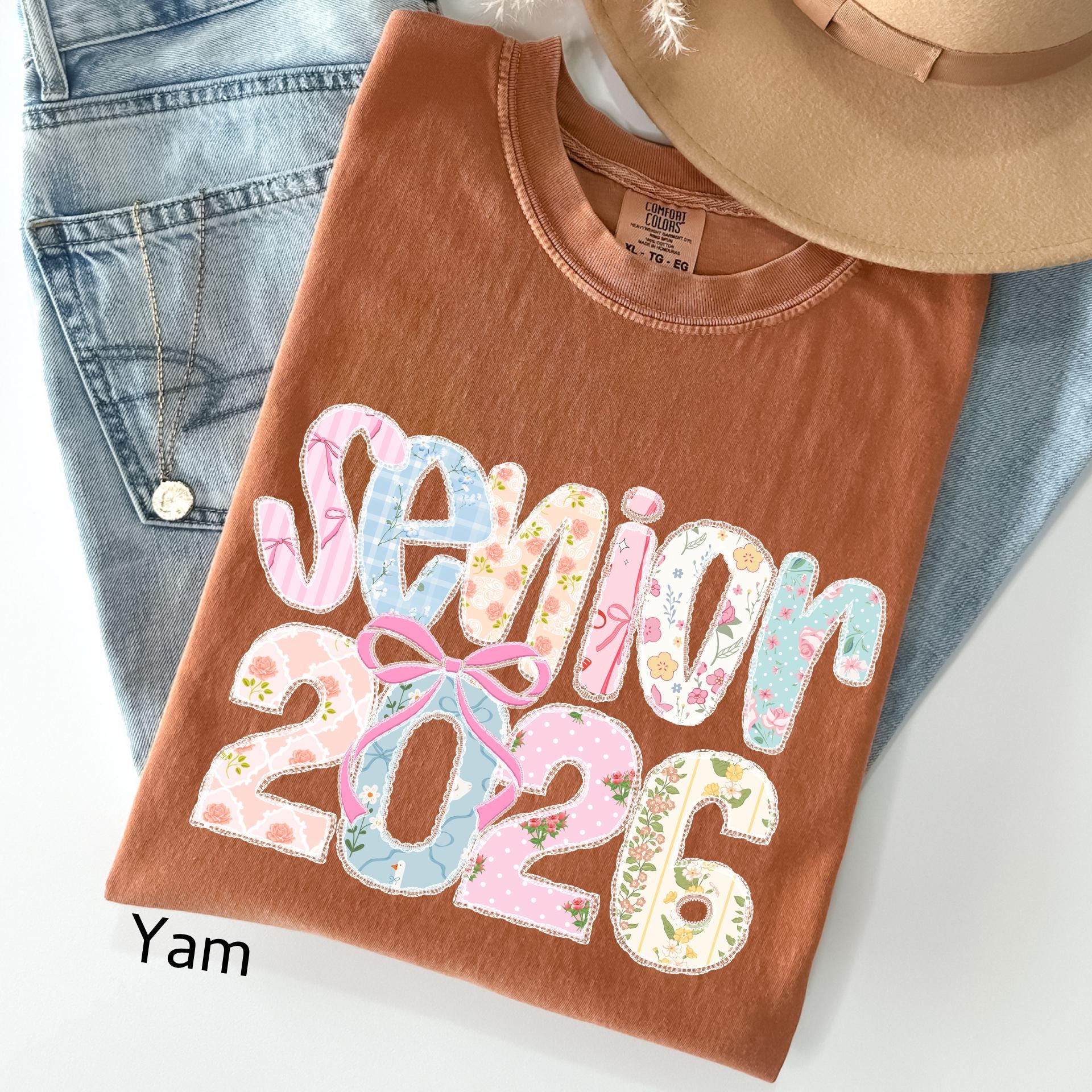 Comfort Colors Senior 2026 Shirt, Coquette Graduation Gift