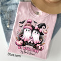 Comfort Colors Pink Ghost Breast Cancer Awareness Halloween Tee