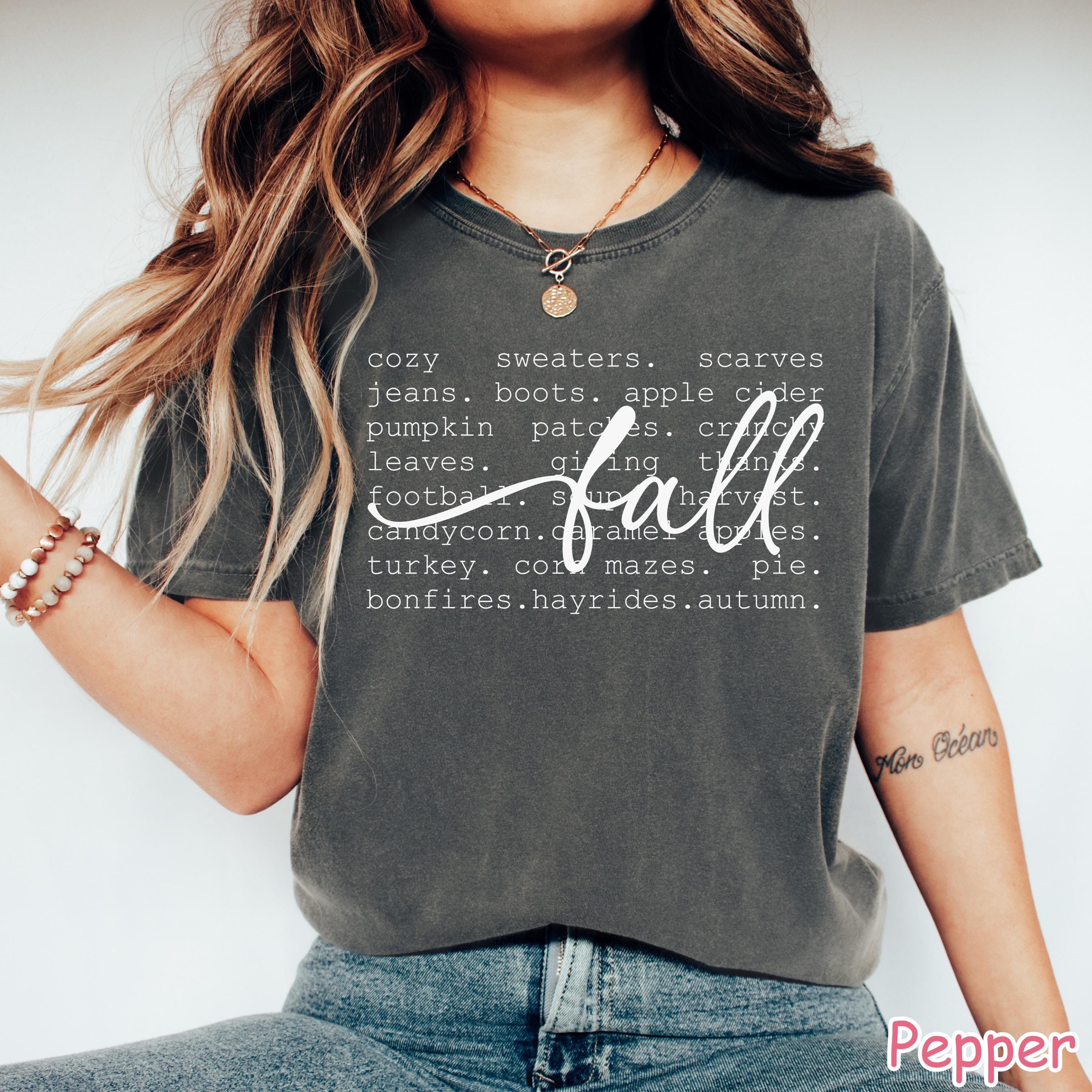 Comfort Colors® Fall Definition Shirt, Fall Words Shirt, Cozy Autumn Shirt, Fall Vibes T-Shirt, Women's Fall Graphic Tee, Thanksgiving Gift