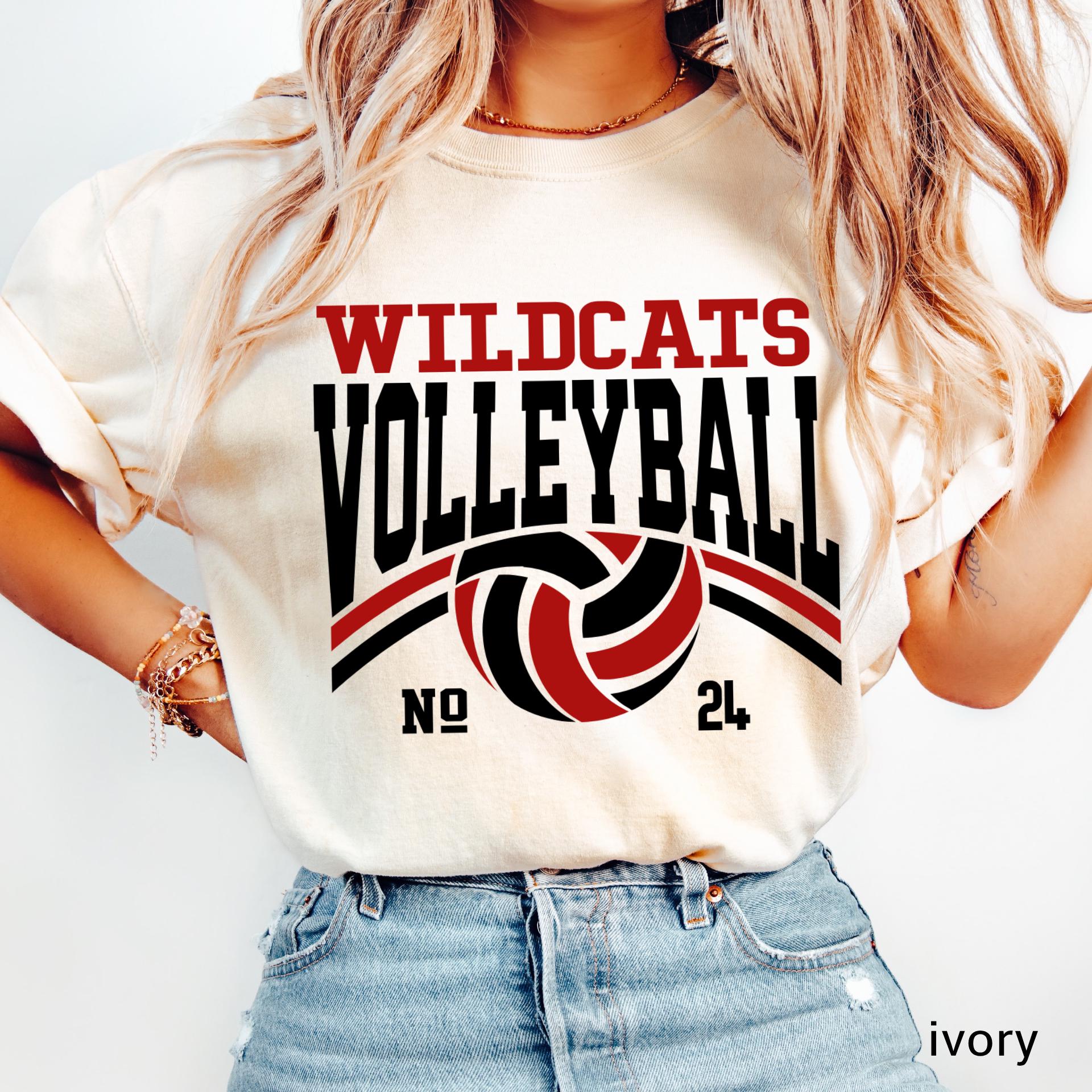 Comfort Colors© Personalized Volleyball Team Name & Number Shirt Volleyball Cheer Mom Shirt Volleyball Team Shirt Game Day Shirt High School