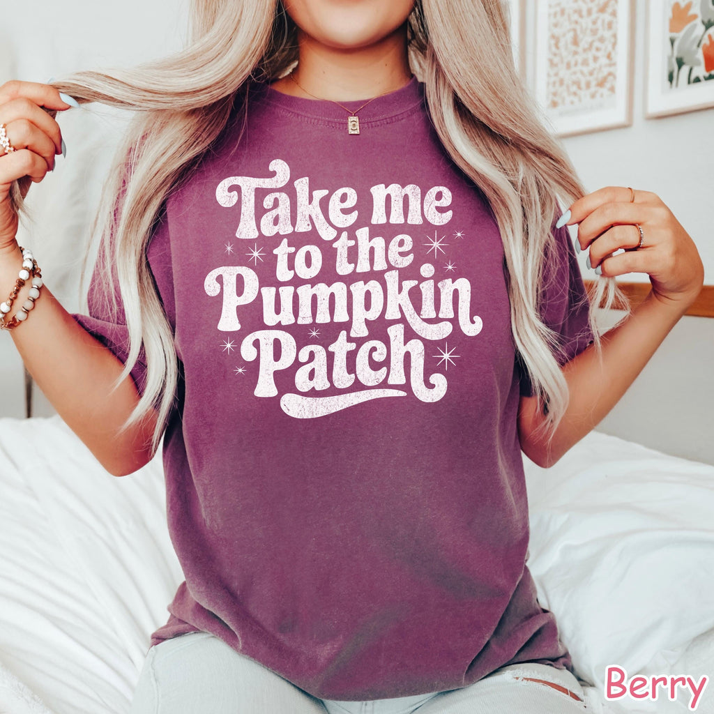 Comfort Colors® Take Me to the Pumpkin Patch Shirt, Pumpkin Season Shirt, Fall Pumpkin Shirt, Cozy Autumn Shirt, Women's Fall Graphic Tee
