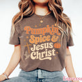 Comfort Colors® Christian Fall Shirt, Pumpkin Spice and Jesus Christ Shirt, Religious Autumn Shirt, Faith Shirt, Pumpkin Fall Graphic Tee