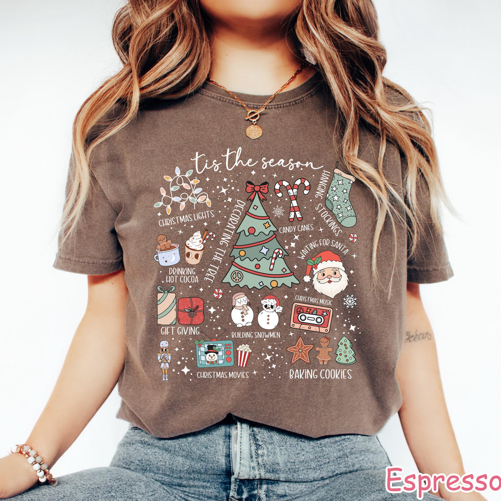 Comfort Colors Tis The Season Shirt: Retro Christmas Tee