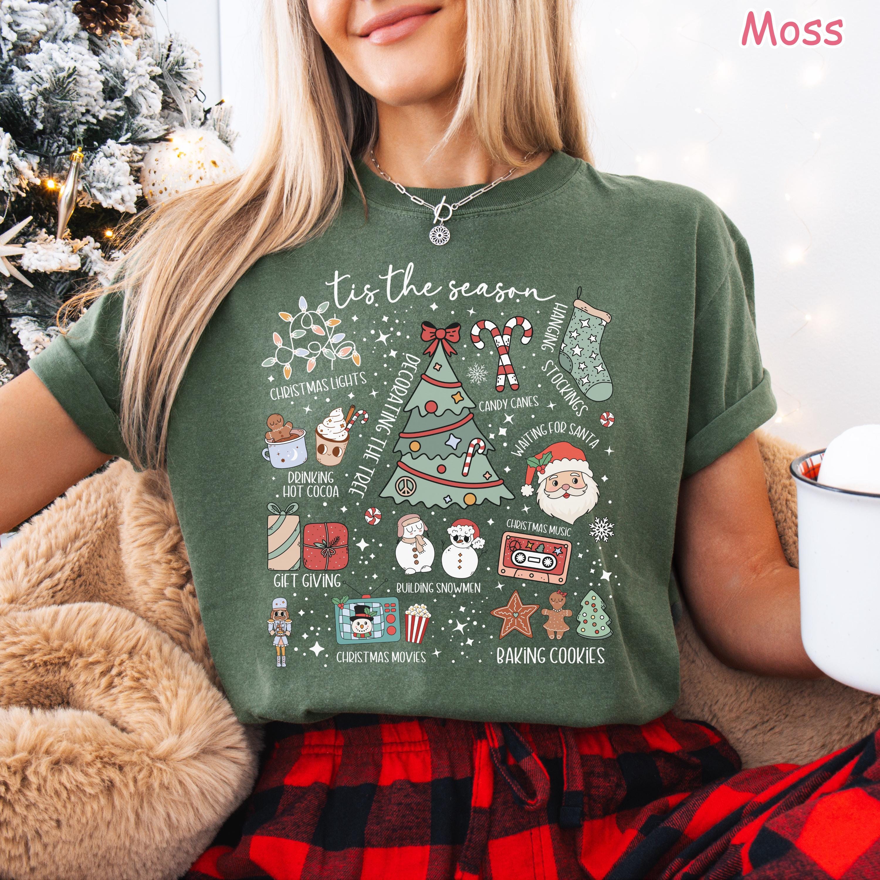 Comfort Colors Tis The Season Shirt: Retro Christmas Tee
