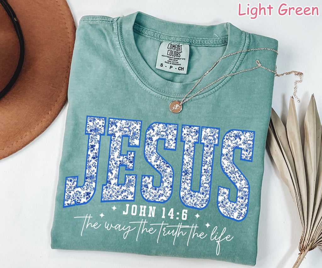 Comfort Colors Jesus Floral Shirt - Christian Women's Gift