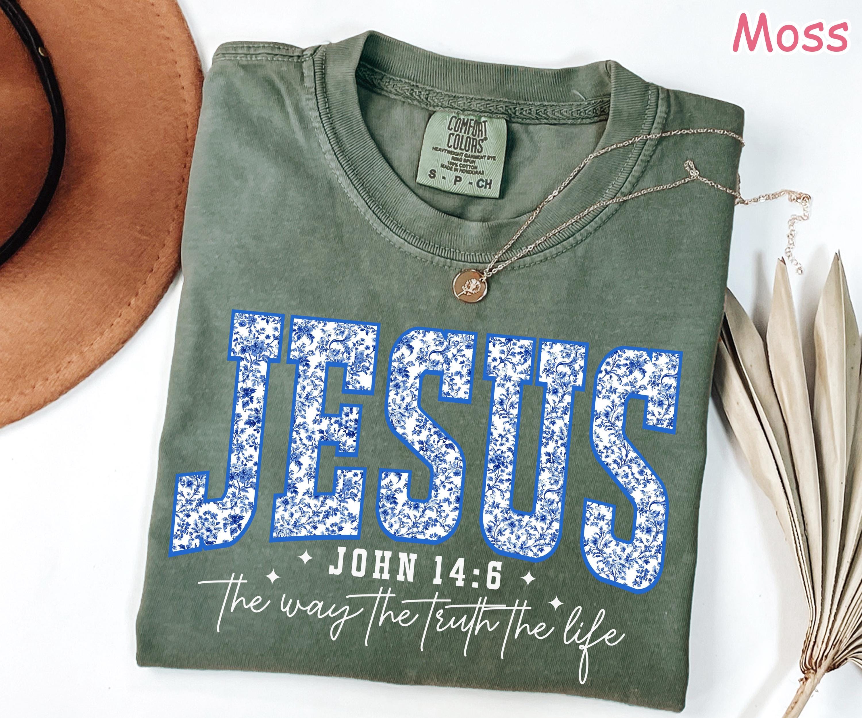 Comfort Colors Jesus Floral Shirt - Christian Women's Gift