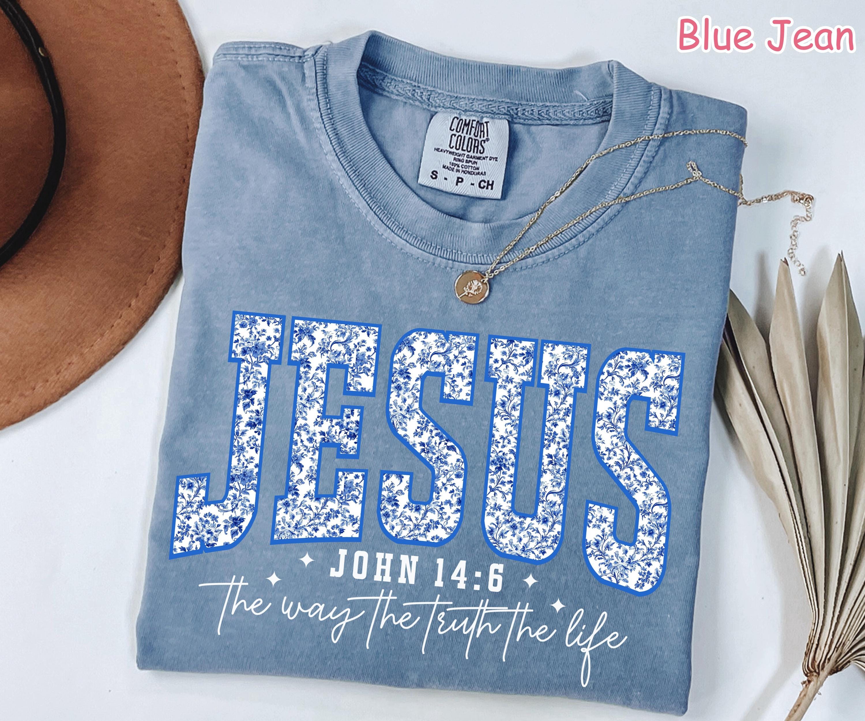 Comfort Colors Jesus Floral Shirt - Christian Women's Gift