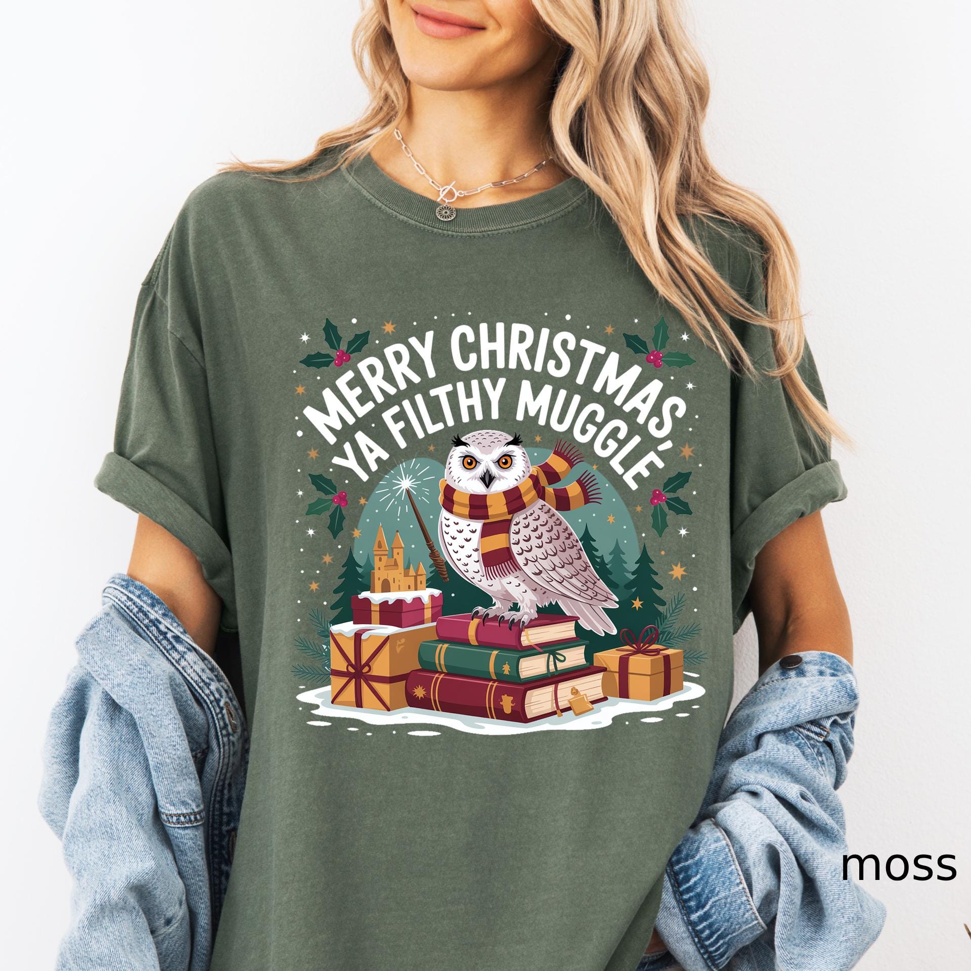 Comfort Colors© Funny Filthy Muggle Christmas Shirt, Sarcastic Holiday Tee, Snarky Christmas Humor Shirt