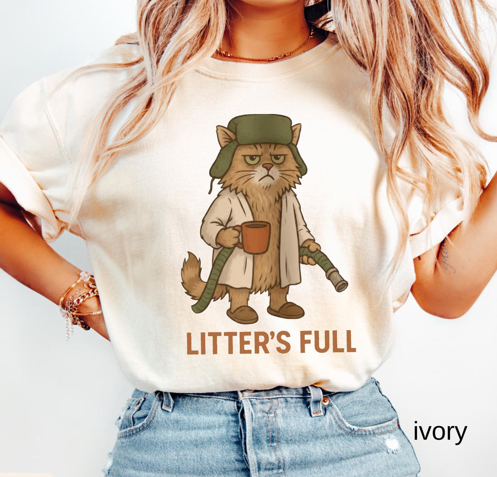Comfort Colors© Litter’s Full Unisex Shirt: Funny Cat Lovers Winter Vacation Crewneck