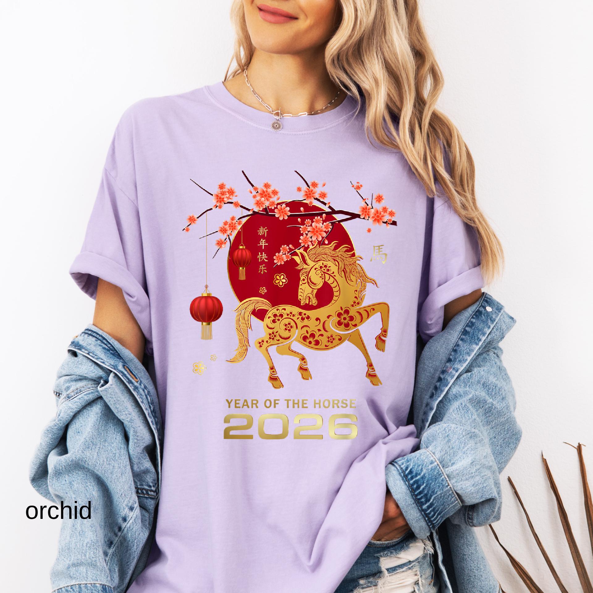 Comfort Colors© Horse New Year Shirt, Zodiac Year of the Horse T-Shirt, China New Year 2026 Tee, Lunar New Year Horse Gift