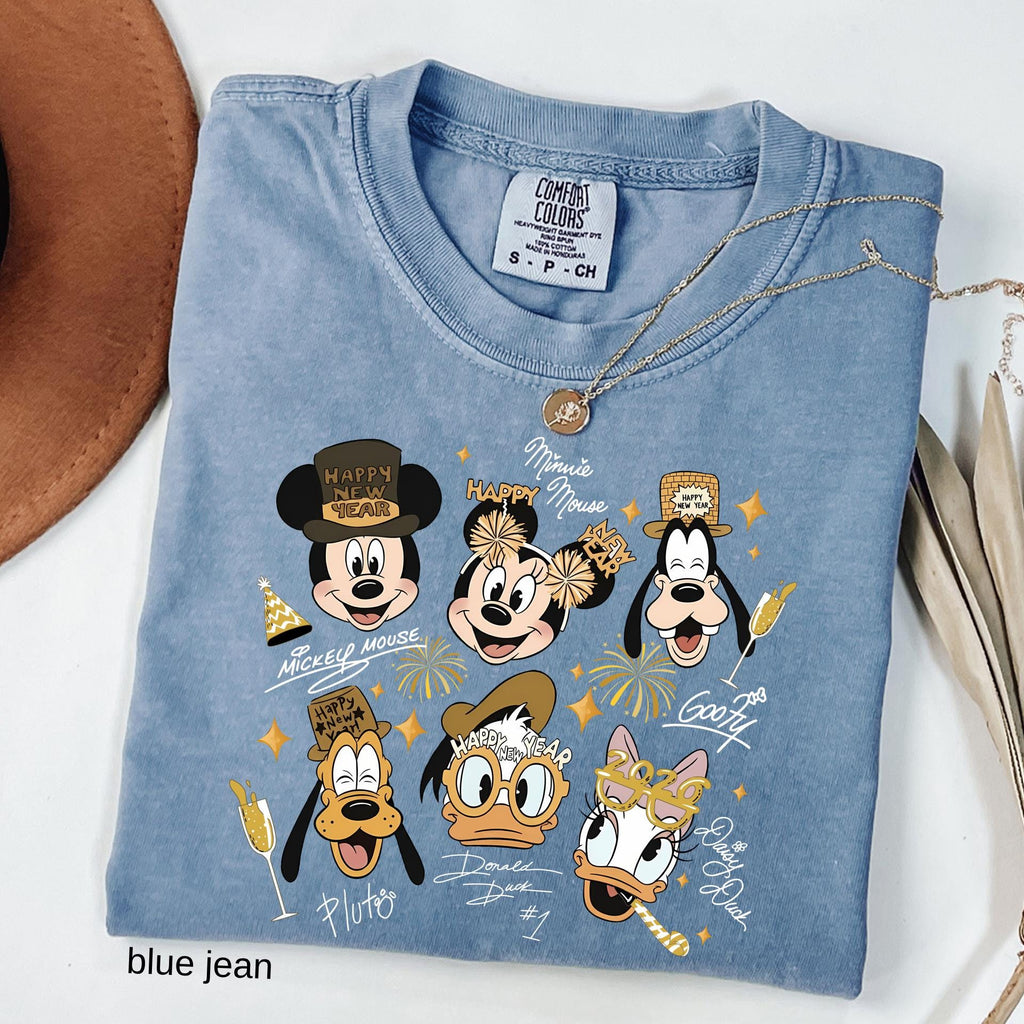 Comfort Colors© Mickey And Friends New Year 2026 Shirts: Disney Family Disneyland Trip Shirt