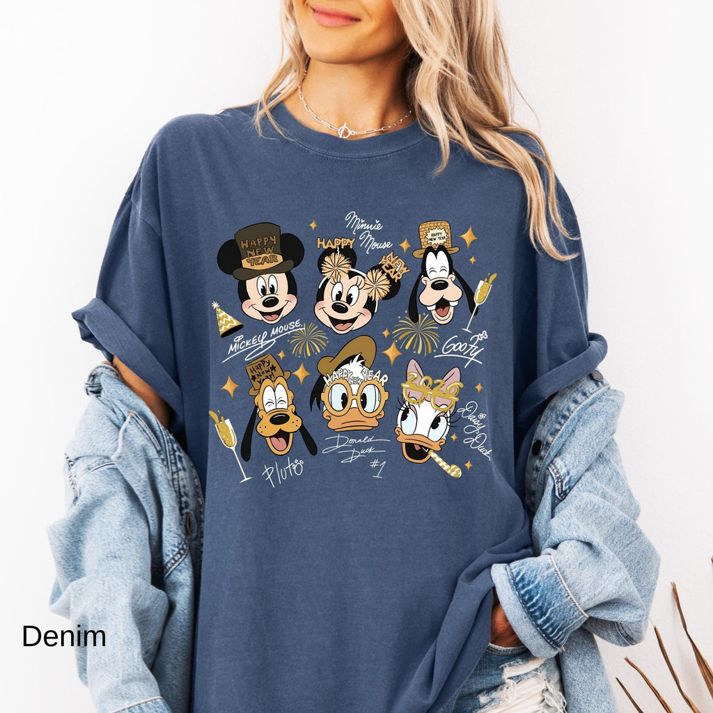 Comfort Colors© Mickey And Friends New Year 2026 Shirts: Disney Family Disneyland Trip Shirt