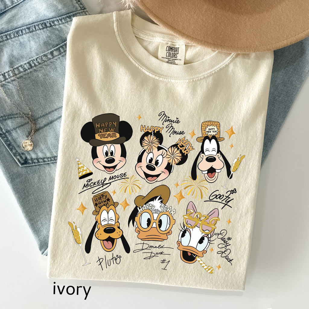Comfort Colors© Mickey And Friends New Year 2026 Shirts: Disney Family Disneyland Trip Shirt