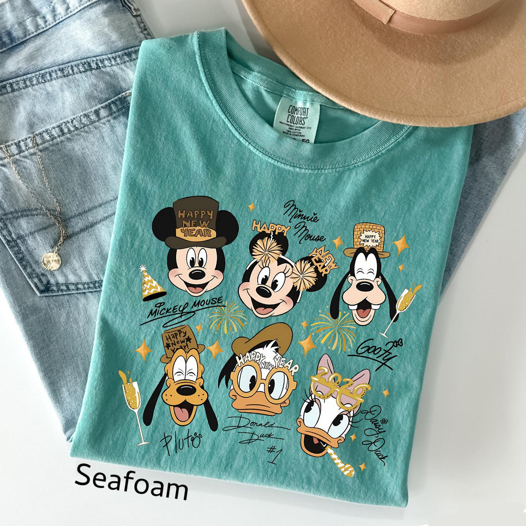 Comfort Colors© Mickey And Friends New Year 2026 Shirts: Disney Family Disneyland Trip Shirt
