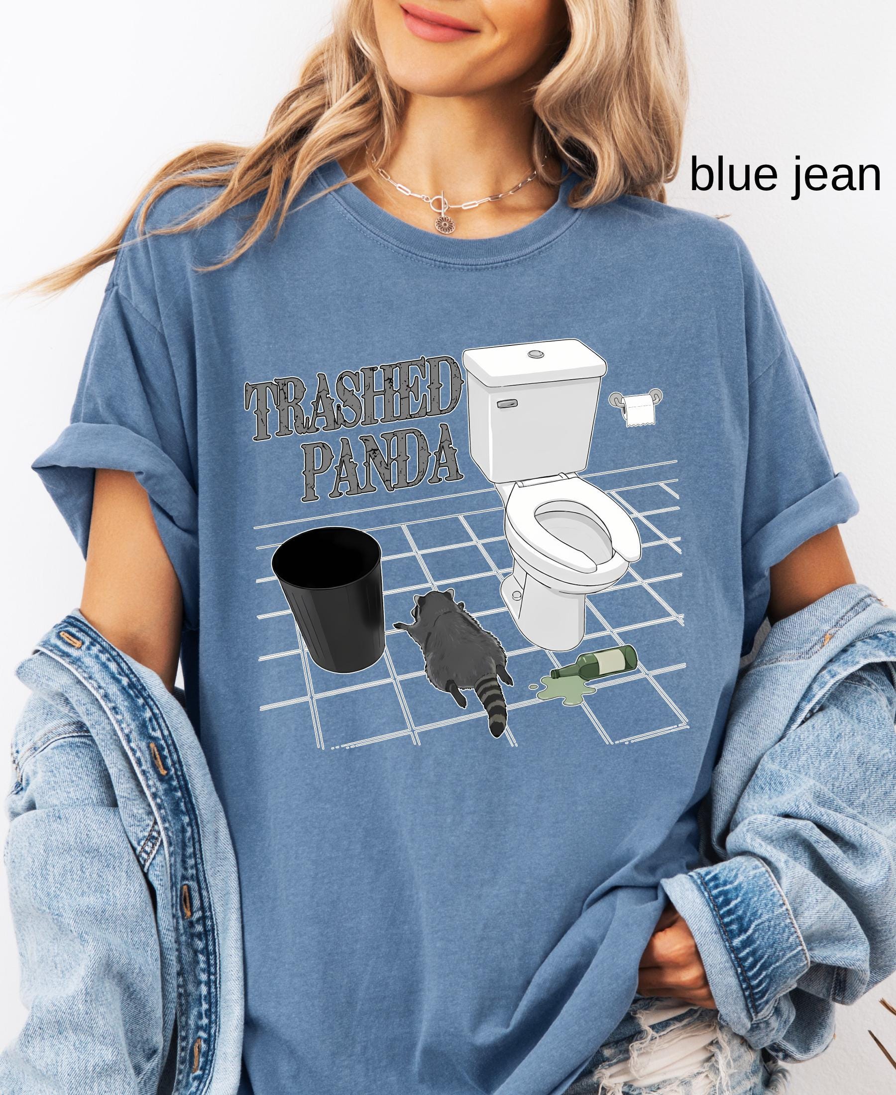 Comfort Colors© Trashed Panda Funny Drunk Raccoon T-Shirt: Trash Panda Humor Gift, Party Animal Joke Tee