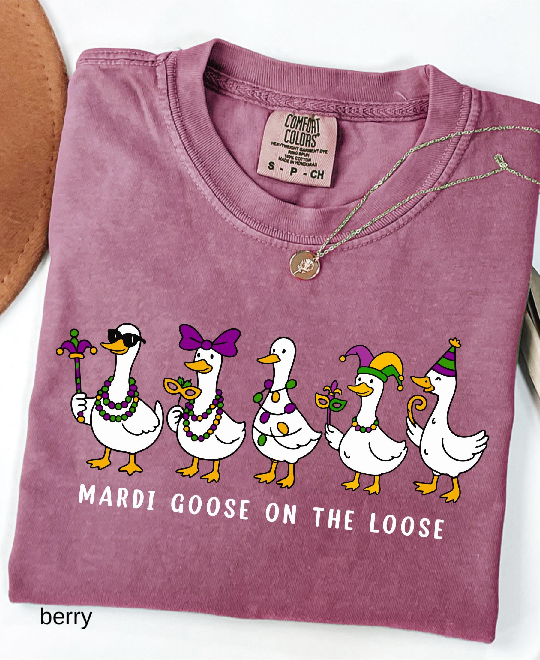 Comfort Colors© Mardi Gras Silly Goose Shirt: 2026 Coquette Louisiana Festival Celebration Apparel