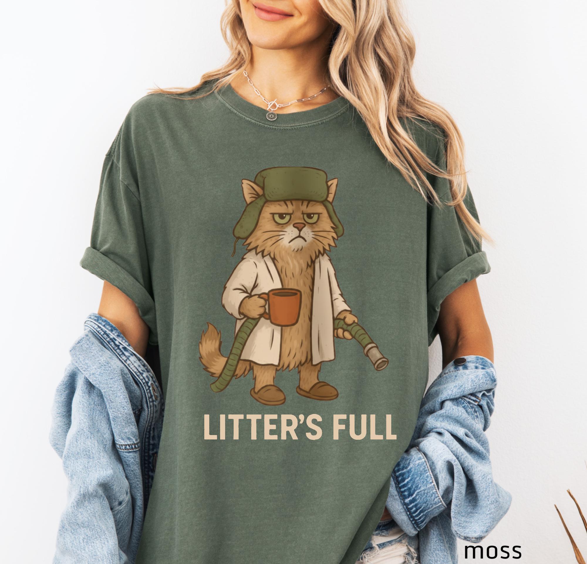 Comfort Colors© Litter’s Full Unisex Shirt: Funny Cat Lovers Winter Vacation Crewneck