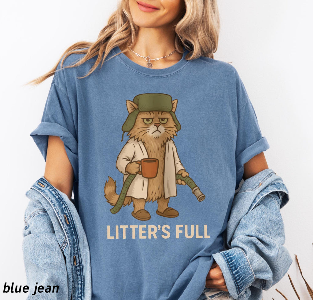 Comfort Colors© Litter’s Full Unisex Shirt: Funny Cat Lovers Winter Vacation Crewneck
